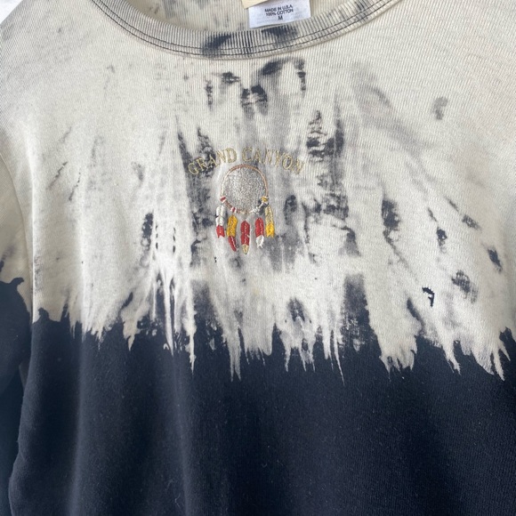 VINTAGE Grand Canyon Tye Dye Long Sleeve With Embroidered Decal - Picture 2 of 4